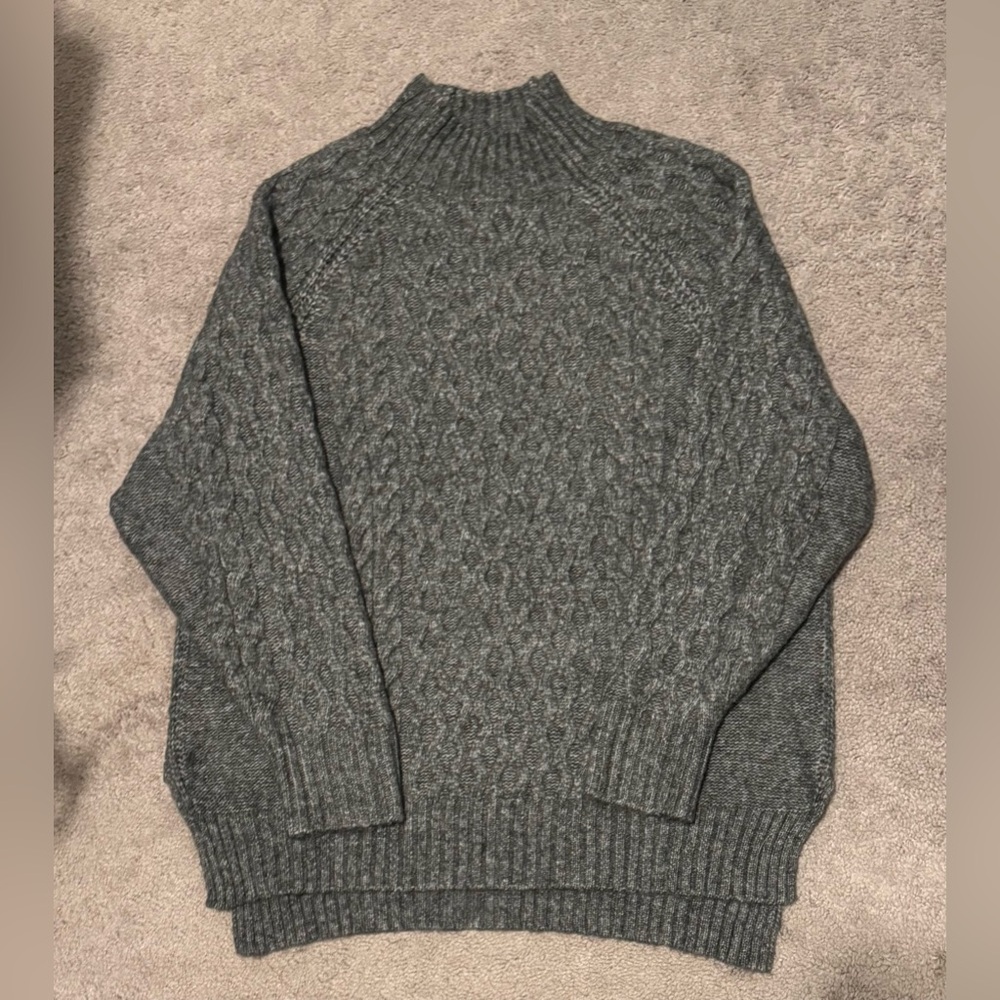 a new day - Women’s Gray Mockneck Tunic Sweater